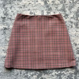 aritzia checkered mini skirt, size 4